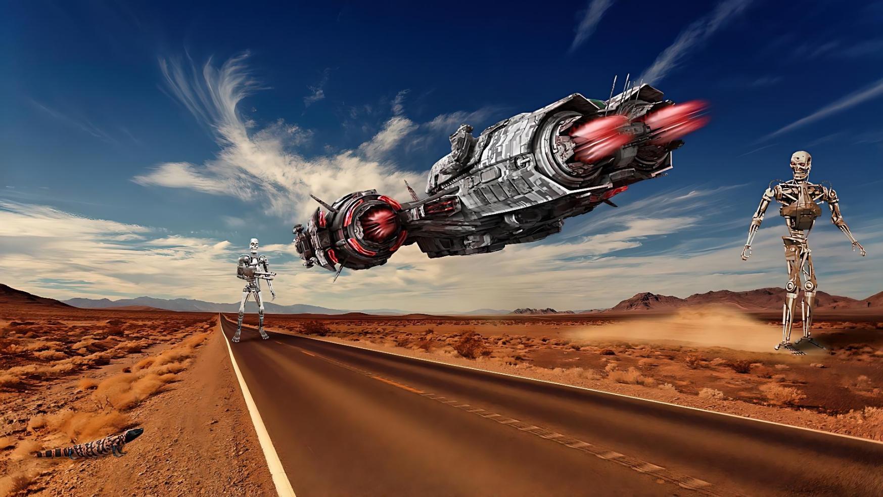 Espace de travail moderne avec équipements d'apprentissage en automatisation IA